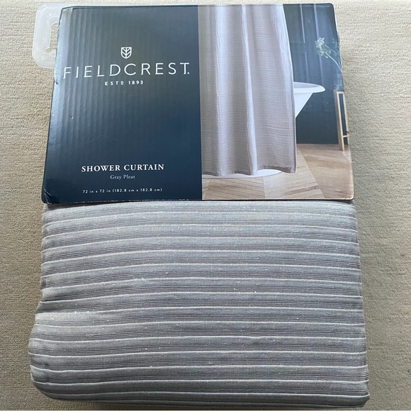Gray Fabric Shower Curtain by FIELDCREST NWT - Picture 2 of 8